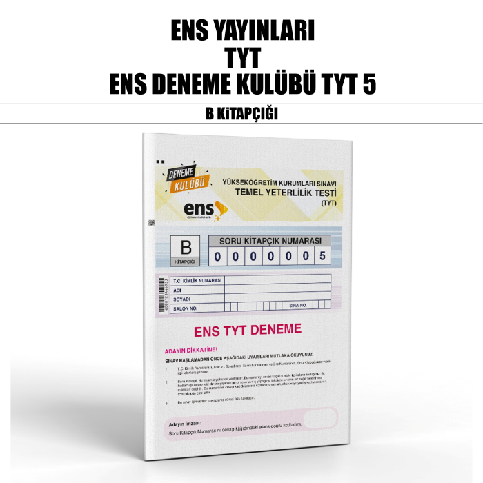 ENS YAYIN TYT DENEME KULÜBÜ SNV 5-B - 25-26